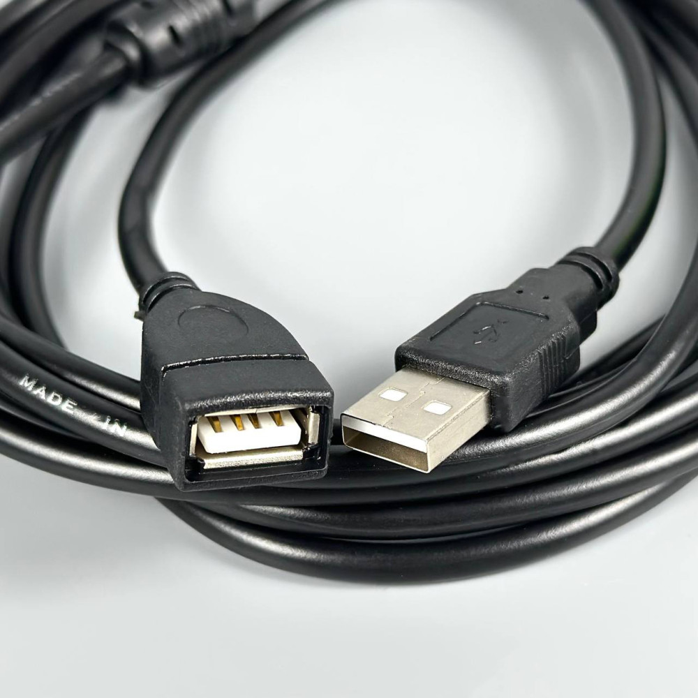 Кабель подовжувач USB2.0 to AM-AF 1.5м Чорний